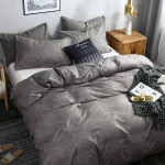 2/3pcs Solid Color Duvet Cover Set Super Soft Queen King Size Bedding Sets Single Double Bed Comforter Cover and Pillowcases 2