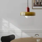 Nordic Retro Glass Chandelier Medieval pendant light  simple modern creative glass bedside lamp retro green pendant light 3