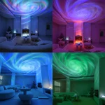 Starry Sky Galaxy Lamp Projector LED Night Light Remote Control Sound Active 5V USB Charging 7 Modes for Kids Room Party Decor 2