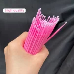 Brush Lash Extension 100Pcs Eyelash Cleaning Micro Cotton Swab Individual Eyelashes Microbrush Beauty Makeup Clean Remover Tools 4