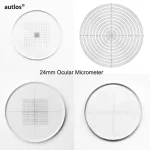 Dia 24mm Stereo Microscope Eyepiece Micrometer Graticule Ruler Ocular Reticle for Olympus Microscope CX23 BX SZX Series