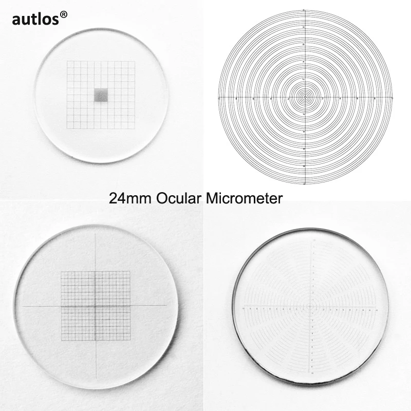 Dia 24mm Stereo Microscope Eyepiece Micrometer Graticule Ruler Ocular Reticle for Olympus Microscope CX23 BX SZX Series Dia 24mm Stereo Microscope Eyepiece Micrometer Graticule Ruler Ocular Reticle for Olympus Microscope CX23 BX SZX Series