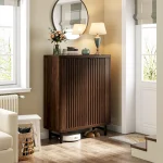 Tribesigns 6-Tier Shoe Cabinet with Louvered Doors, Large Wooden Shoe Storage Cabinet with Adjustable Shelves 3