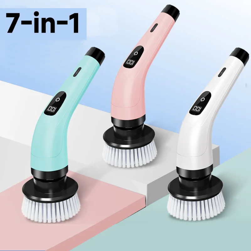 Household Multipurpose Cleaning Brush Kitchen Gadgets Hair Brushes Bathroom Broom Toilet Mops Electric Cordless Spin Scrubber Household Multipurpose Cleaning Brush Kitchen Gadgets Hair Brushes Bathroom Broom Toilet Mops Electric Cordless Spin Scrubber