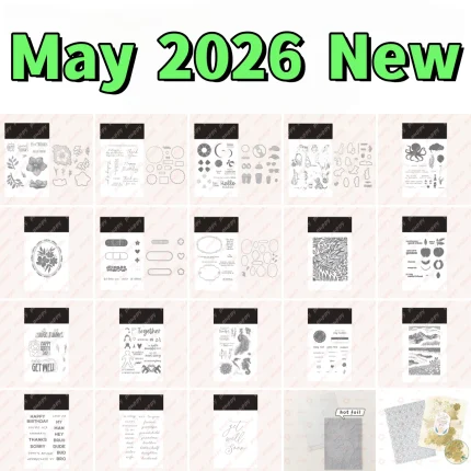 MAY 2026 New Clear Stamps Metal Cutting Dies Set Stencil Hot Foil for DIY Making Card Scrapbook Paper Craft Template Decoration