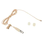 1PCS Beige Lavalier Lapel Clip Microphone 3.5mm 3-Pin 4-Pin XLR For Shure Wireless Mouthpiece Instrument Audio Microphone 3