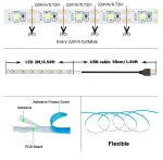 DC 5V USB LED Strips 2835 White Warm White LED Strip Light TV Background Lighting Tape Home Decor Lamp 1- 5m LED String Light 2