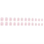 24 pieces of new French-style press-on nails (fashionable fake nail stickers), paired with 1 piece of jelly glue and 1 nail file 3