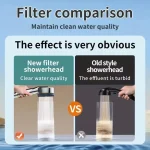 1pc Filtered Supercharged Shower Head Four-speed Adjustment With Water Seal Multi-functional Home Shower Bathroom Accessories 5