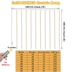 3/4/6m Curtain LED String Lights Garland USB Festoon Remote Control Fairy Garland Lights Christmas Decoration for Bedroom Home 5