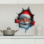1pc Christmas Santa Wall Stickers PVC Waterproof Sticker Door Window Wall Decals DIY Peel Sticker Home Living Room Party Decor 6