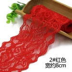 1Meter Elastic Lace Ribbon DIY Handmade Crafts Fabric White Black Red Pink Blue Purple Lace Trimming Home Garment Accessories 3