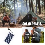 1/2PCS Portable Solar Charger Portable Solar Charger-USB Output for Outdoor Use -for Travel and Camping,Flashlight,Fan Charging 5