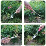 Manual Weeding Machine Set: Mower Sickle + Road Crack Weeding Tool + Garden Hand Shovel - Heavy Duty Carbon Steel for Outdoor & 6