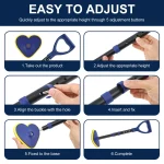 Standing Aid 5 Gear Height Adjustable Standing Assist Devices Non-Slip Mobility Support Stick for Seniors Elderly Walking Helper 4