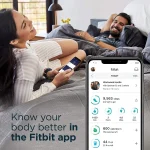 Fitbit Versa 2 Health and Fitness Smartwatch with Heart Rate, Music, Alexa Built-In, Sleep and Swim Tracking, Black/Carbon 6