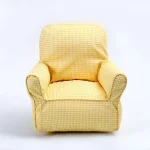 Single Children's Sofa INS Bean Bag Plaid Canvas Mini Chair Kindergarten Seat Early Education Institution Baby Furniture Gift 6