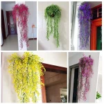 Hand Made Wicker Rattan Flower Planter Wall Hanging Wicker Rattam Basket Garden Vine Pot Plants Holder Garden Pots Wall Planter 4