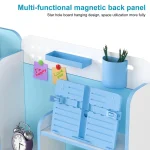 2Pcs/Set Height Adjustable Children School Study Table Chair Set with Sitting Corrector Kids Study Desk Chair Set Ergonomic 3