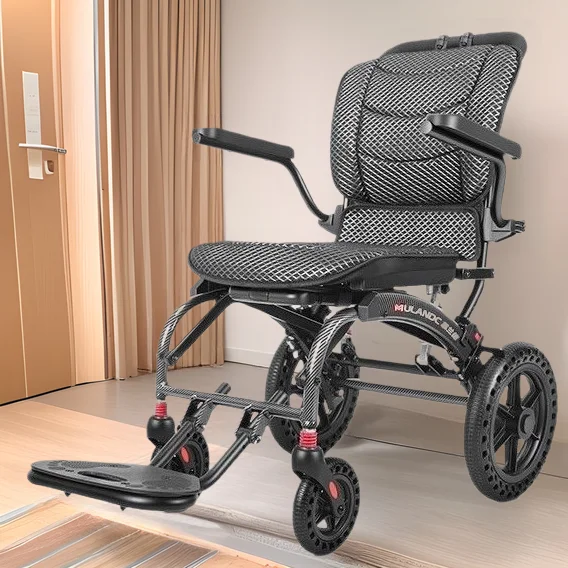 Lightweight Foldable Manual Wheelchair for Elderly - Portable Ergonomic Travel Wheelchair for Daily Mobility Lightweight Foldable Manual Wheelchair for Elderly - Portable Ergonomic Travel Wheelchair for Daily Mobility