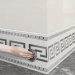 Roll up self-adhesive skirting board anti-collision and waterproof waistline living room and bedroom decorative wall stickers 3
