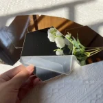 6/12pcs 3D Hexagon Mirror Wall Sticker Rose Gold DIY TV Background Living Room Stickers Wall Decor Bedroom Bathroom Home Decor 6