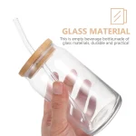 1 Pcs Available Mason Jars Coffee Mug with Straws Lids Iced Coffee Glasses Beverage Juice Cups for Cocktail Whiskey 3