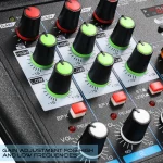 4 Channel Mixer DJ Mixing Console with Bluetooth 48V Phantom Power Monitor Karaoke System USB Mixer Audio 4