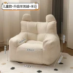 Eco-friendly Nordic Single Sofa Chair Soft Comfortable Backrest Cute Bean Bag Baby Small Sofas for Kids Living Room 4