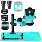 RF47050PRO-FO19 Multi-Functional Silicone Built-in Metal Microscope Base, Mobile Phone Repair Triocular Stereo Microscope 6 Zoom