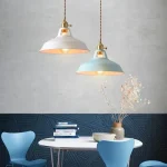 Pendant Lights Retro Industrial Colorful Restaurant Kitchen Home Ceiling Lamps Vintage Hanging Lights Lampshade Decorative Lamps 2