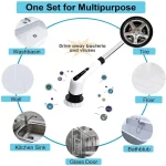 8-in-1 Multifunctional Electric Cleaning Brush Bathroom Kitchen Brush Cleaning With LED NightLight Rotatable Household Brush 2