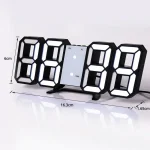3D LED Digital Clock Wall Decoration Glow Night Mode Decoration for Bedroom Adjustable Electronic Watch Room Decor Aesthetics 5