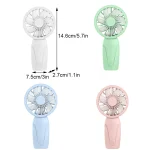 Portable Handheld Small Fan ABS Lightweight Cute Appearance USB Rechargeable Mini Fan For On Go Cooling Portable Mini Pocket Fan 6
