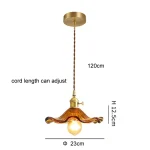Home Simple LED Pendant Light Fixture Bedroom Living Room Bar Colorful Glass Copper Hanging Lamp Light Edison Ceiling Chandelier 6