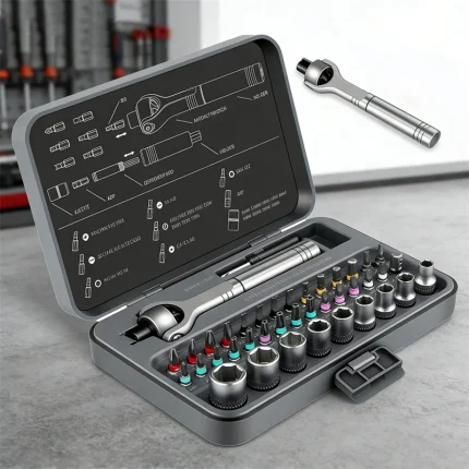40 in 1 Multi-Function Ratchet Screwdriver Kit with Magnetic Bits – Mini Repair Tool Set for PC iPhone Home Use