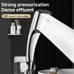 300 Hole Pressurized Dense Water Outlet Shower Head Handheld Square Shower Head Strong Pressure Nozzle Bathroom Accessories 2
