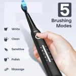 Seago Fast Rechargeable Electric Toothbrush  Smart Automatic with 8 Replacement Brush Heads Adult Waterproof 5 Modes SG-958 2
