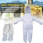 Full Body Beekeeping Clothes Professional Beekeepers Clothes Protection Beekeeping Suit Safty Veil Unisex Children Protective 2