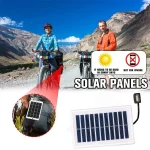 1/2PCS Portable Solar Charger Portable Solar Charger-USB Output for Outdoor Use -for Travel and Camping,Flashlight,Fan Charging 3