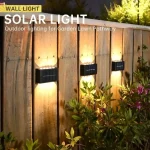 4/6/8/10LEDs Solar Wall Lamp Yard Street Decor Light Outdoor Waterproof Up and Down Luminous Lighting Garden Landscape Lamp 3