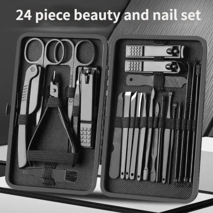 Nail Claw Set High Quality Full Set 24-Piece Set Nail Clippers Household Beauty Tools Ear Digger Dead Skin Cutting Pedicure Tool