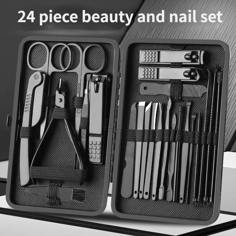 Nail Claw Set High Quality Full Set 24-Piece Set Nail Clippers Household Beauty Tools Ear Digger Dead Skin Cutting Pedicure Tool Nail Claw Set High Quality Full Set 24-Piece Set Nail Clippers Household Beauty Tools Ear Digger Dead Skin Cutting Pedicure Tool