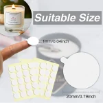 240PCS Candle Wick Stickers Heat Resistance Double-Sided Stickers with The Little ‘‘Tail’’ Adhere Steady in Hot Wax Wick Sticker 2