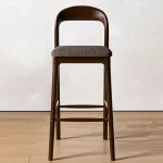 Wood With Back Bar Stools Balcony Modern Design Minimalist Office Barstools Relaxing Gaming Chaise De Bar Lounge Suite Furniture 3