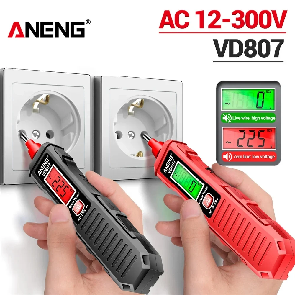 VD807 One-word Induction Portable 50/60Hz Smart Electric Pen Tester NCV Sensor AC 12-300V Non-contact Wire Detector Tools VD807 One-word Induction Portable 50/60Hz Smart Electric Pen Tester NCV Sensor AC 12-300V Non-contact Wire Detector Tools