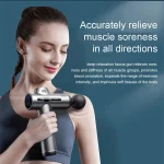 Portable Fascia Gun Vibration Massage Gun For Body Neck Back Deep Muscle Relaxation Fitness Slimming One Head 2