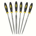 Premium Needle File Set - High-Carbon Steel Files with Non-Slip Ergonomic Handles for Precise Filing on Wood, Plastic, Model 6