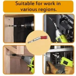 Drill Bit Holder Magnetic Swiveling Bit Tip Holder Set Drill Bit Extension Pivot 1/4 Inch Hex Quick Release Pivoting Screwd 6