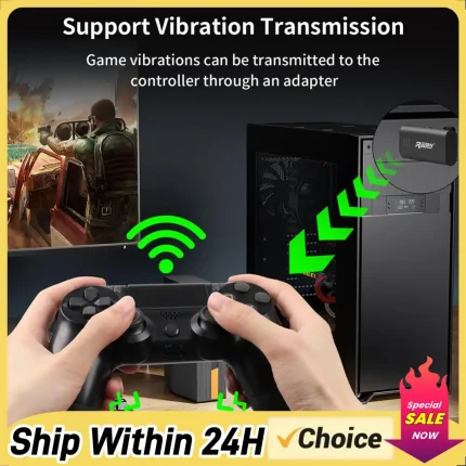 Gamepad Converter USB Receiver Bluetooth-Compatible 5.3 USB Wireless Controller Adapter for Nintend Switch PC PS4 PS5 Controller
